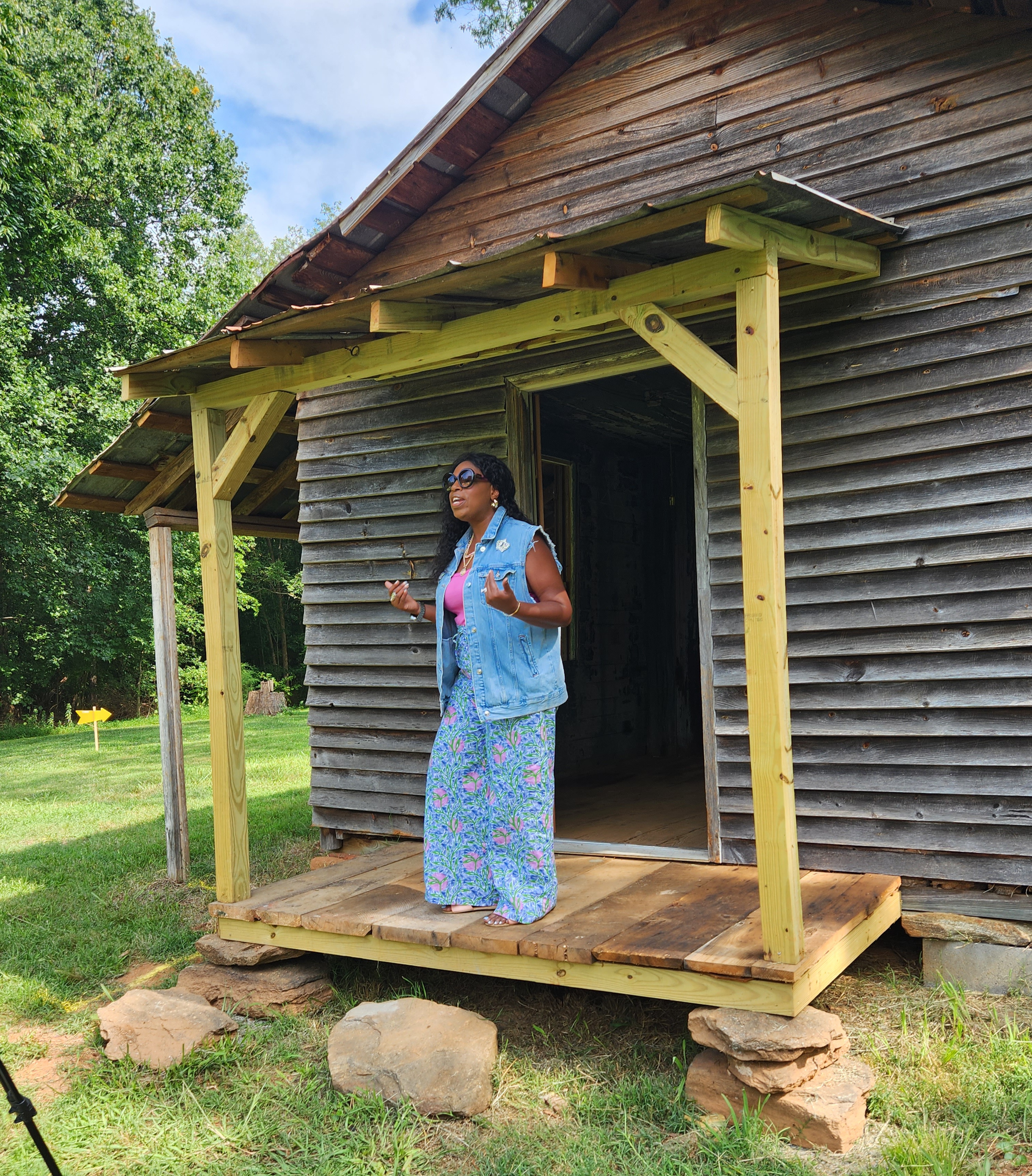 Descendants on the porch of the Hugh Hall House